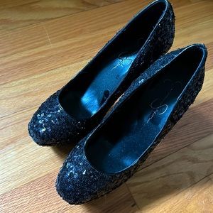 Jessica Simpson sequined heels